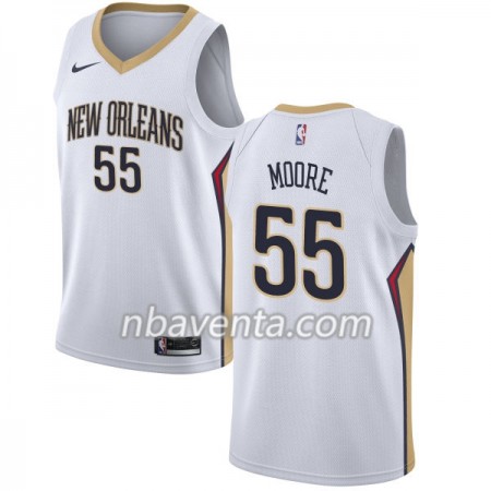 Camiseta Hombre New Orleans Pelicans ETwaun Moore 55 Nike 2017-18 Blanco Swingman Camiseta Hombre New Orleans Pelicans ETwaun Moore 55 Nike 2017-18 Blanco Swingman